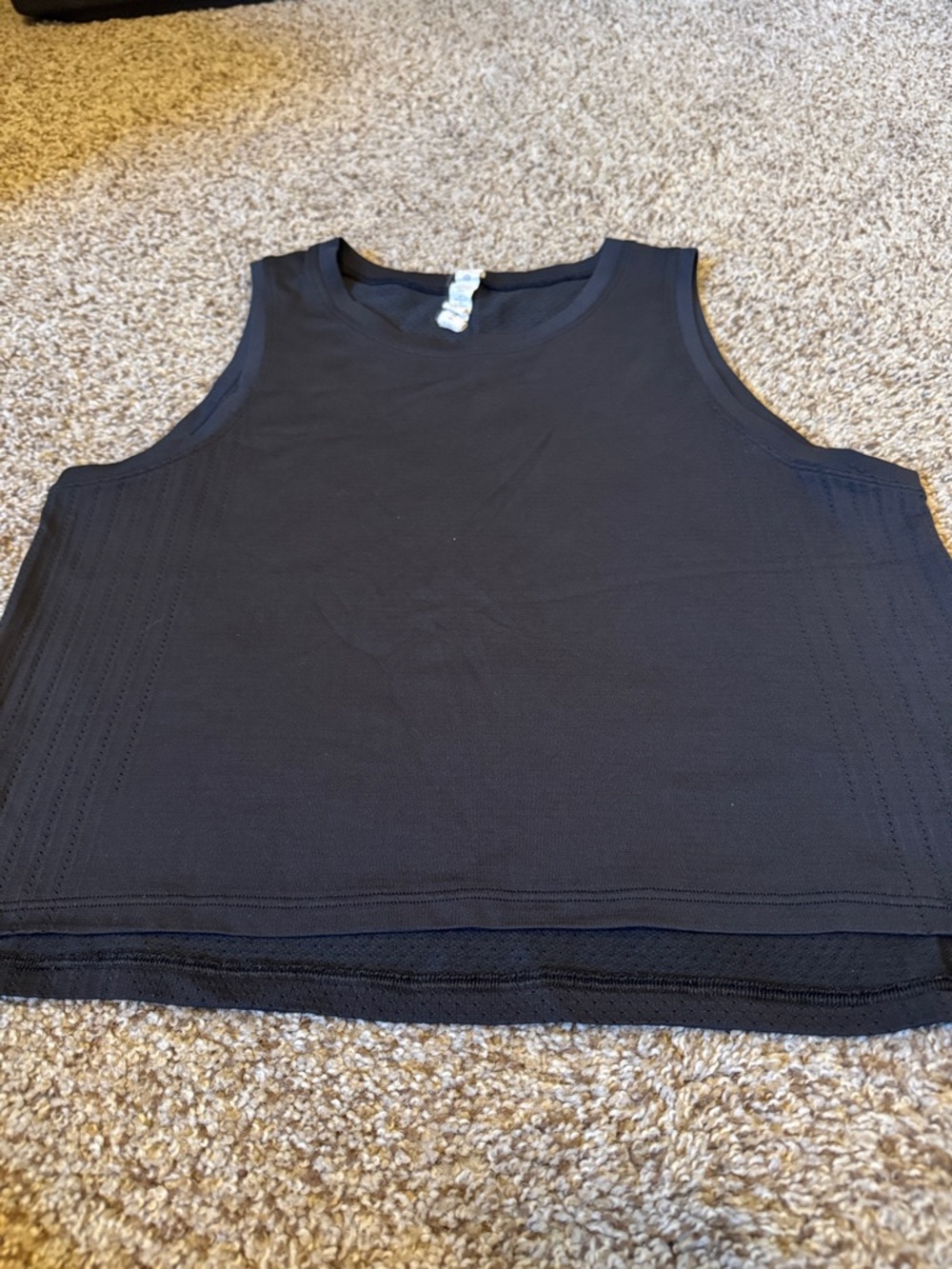 LULULEMON BLACK MESH TANK